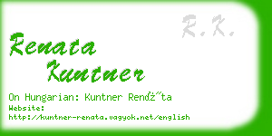 renata kuntner business card